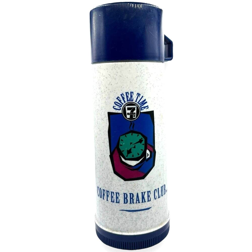 7 Eleven Aladdin Coffee Time Thermos Coffee Brake Club 7-11 90s 80s Retro